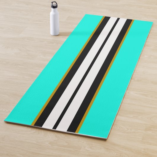 Cooler Spaß Bright Aqua Schwarz-weiß Racing Yogamatte (Beispiel)