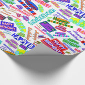 Cooler Spaß-dynamisches Retro alles- Gute zum Geschenkpapier (Ecke)