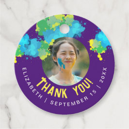 Cooler Spaß Farbenfrohe Lila Paintball-Spritzer Te Geschenkanhänger