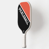 Cooler Spaß Fett orangefarbener Farbblock Pickleball Schläger (Links)