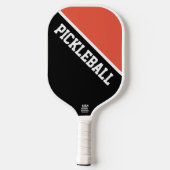 Cooler Spaß Fett orangefarbener Farbblock Pickleball Schläger (Rückseite)