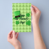 Cooler Spaß Green top hat Kleeblatts St Patricks D Flyer (Handgriff)