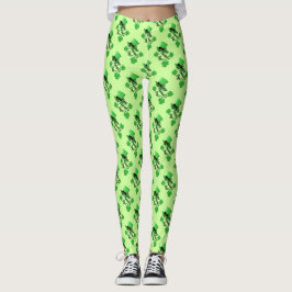 Cooler Spaß Green top hat Kleeblatts St Patricks D Leggings