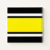Cooler Spaß Hellgelbe Schwarz-weiße Rennstreifen Notizblock (Rückseite)