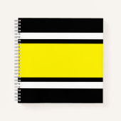 Cooler Spaß Hellgelbe Schwarz-weiße Rennstreifen Notizblock (Vorderseite)