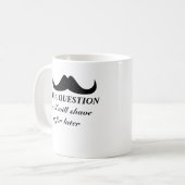 Cooler Spaß ich Ihnen eine Frage Schwarz und Weiß Kaffeetasse (Vorderseite Links)