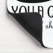 Cooler Spaß ich Ihnen eine Frage Schwarz und Weiß Mousepad (Ecke)