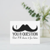Cooler Spaß ich Ihnen eine Frage Schwarz und Weiß Postkarte (Stehend Vorderseite)