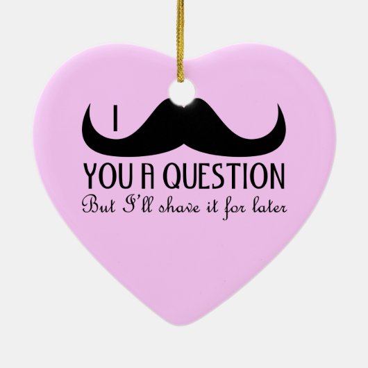 Cooler Spaß Ich verstumme Ihnen eine Frage blau un Keramikornament (Hinten)