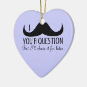 Cooler Spaß Ich verstumme Ihnen eine Frage blau un Keramikornament (Links)