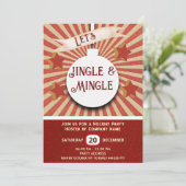 Cooler Spaß Jingle & Mingle Firmenfeier Einladung (Stehend Vorderseite)