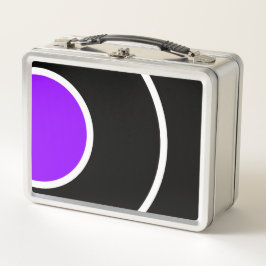 Cooler Spaß Lila Schwarz-weiße Kunst Metall Brotdose