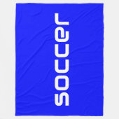 Cooler Spaß Moderner weißer SOCCER-Text auf Vivid  Fleecedecke (Vorderseite)