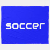 Cooler Spaß Moderner weißer SOCCER-Text auf Vivid Fleecedecke (Vorderseite (Horizontal))