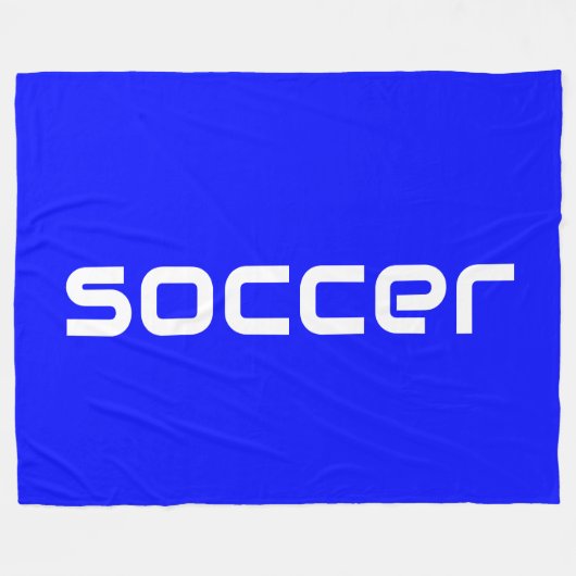 Cooler Spaß Moderner weißer SOCCER-Text auf Vivid  Fleecedecke (Vorderseite (Horizontal))