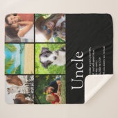 Cooler Spaß Onkel Definition Moderne FotoCollage Sherpadecke (Vorderseite (Horizontal))