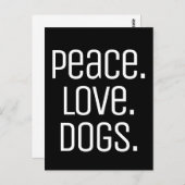 cooler Spaß PEACE. LIEBE. HUNDE | Postkarte (Vorne/Hinten)