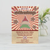 Cooler Spaß Retro-Typografie-Cookie-Austausch Part Einladung (Stehend Vorderseite)