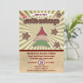 Cooler Spaß Retro-Typografie-Cookie-Austausch Part Einladung (Stehend Vorderseite)