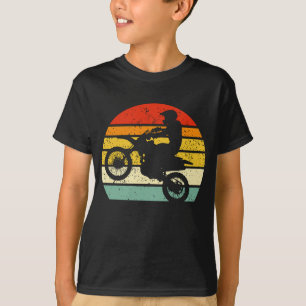 Cooler Spaß Retro Vintager Sonnenuntergang Motocro T-Shirt