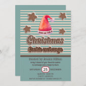 Cooler Spaß Retro Weihnachtsmannmütze Cookie Austa Einladung (Vorne/Hinten)