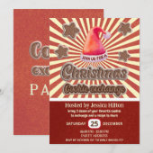 Cooler Spaß Retro Weihnachtsmannmütze Cookie Austa Einladung (Vorne/Hinten)
