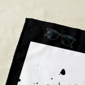 Cooler Spaß Schwarz-weiß Monogram Modern Strandtuch (Beispiel)