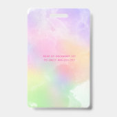 Cooler Spaß Teenage moderne Typografie VIP süß 16 Ausweis (Back)