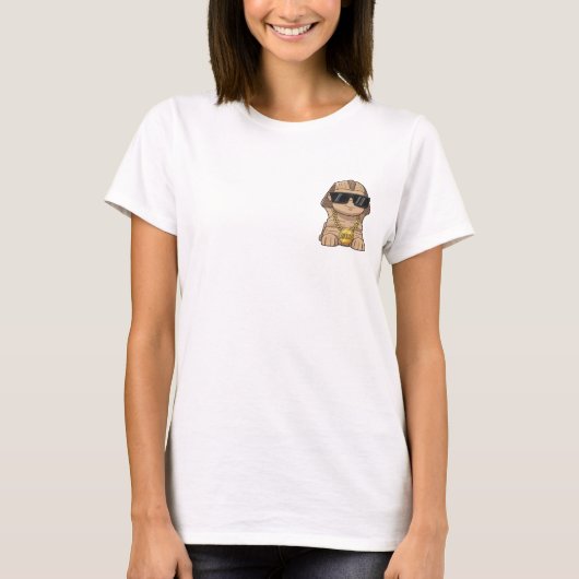 Cooler Sphinx mit Bling & Sonnenbrille T-Shirt (Vorderseite)