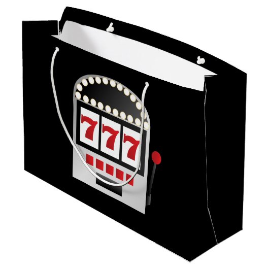 cooler Spielautomat fügt Text-Party hinzu Große Geschenktüte (Rückseite Schrägansicht)