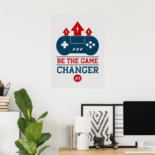 cooler Spielautomat Wortart Poster (Heimbüro)