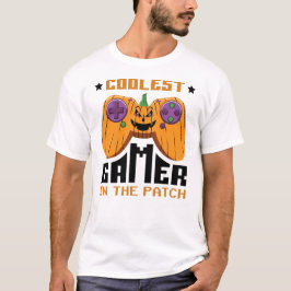 Cooler Spieler im Patch Halloween-Geschenk T-Shirt