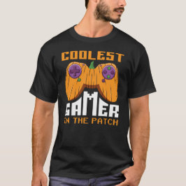Cooler Spieler im Patch Halloween-Geschenk T-Shirt