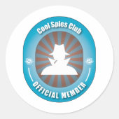 Cooler Spionage Club Runder Aufkleber (Vorderseite)