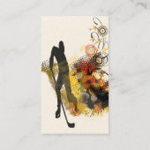 Cooler Sport-Hockey-Spieler-moderner beruflicher Visitenkarte (Rückseite)