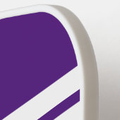 Cooler Sporty Fun Royal Lila Zwei Top White Strips Pickleball Schläger (Linke Seite)