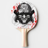 Cooler Spritzer Samurai-Demon-Helm Tattoo Tischtennis Schläger (Rückseite)