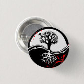 Cooler Spritzer Yin Yang Treattoo Art Button (Vorne & Hinten)