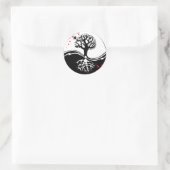 Cooler Spritzer Yin Yang Treattoo Art Runder Aufkleber (Tasche)