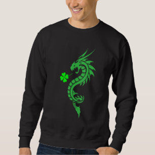 Cooler St. Patrick's Day Green Dragon for Kids Wom Sweatshirt
