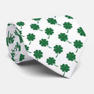 Cooler St. Patrick's Day Vierblattklee  Krawatte