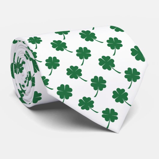 Cooler St. Patrick's Day Vierblattklee Krawatte (Gerollt)