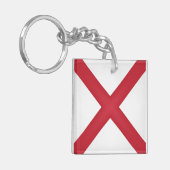 Cooler Staat der Alabama-Flagge Schlüsselanhänger (Vorderseite links)