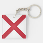 Cooler Staat der Alabama-Flagge Schlüsselanhänger (Rückseite)