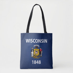 Cooler Staat der Fahne von Wisconsin Tasche