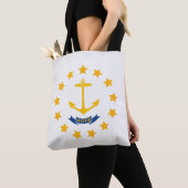 Cooler Staat der Flagge der Insel Rhode Tasche (Von Nahem)