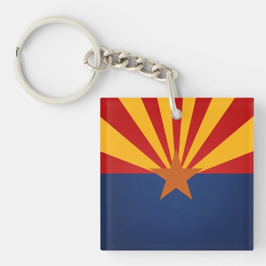 Cooler Staat der Flagge von Arizona Schlüsselanhänger (Vorderseite)