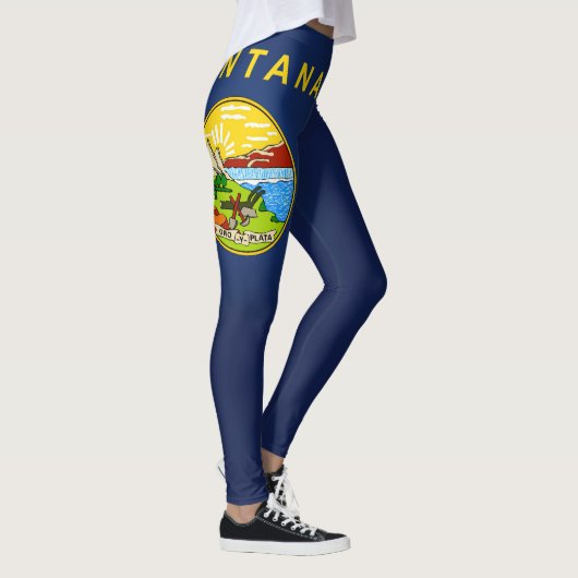 Cooler Staat der Flagge von Montana Leggings (Rechts)
