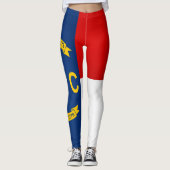 Cooler Staat der Flagge von North Carolina Leggings (Vorderseite)