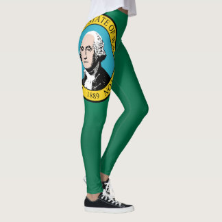 Cooler Staat der Flagge Washingtons Leggings